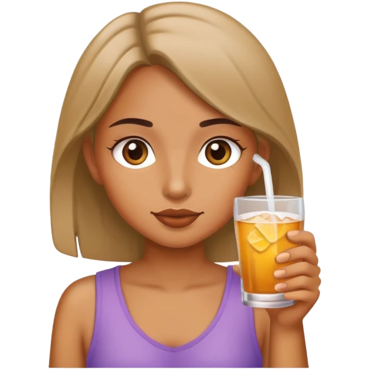 girl drinking emoji