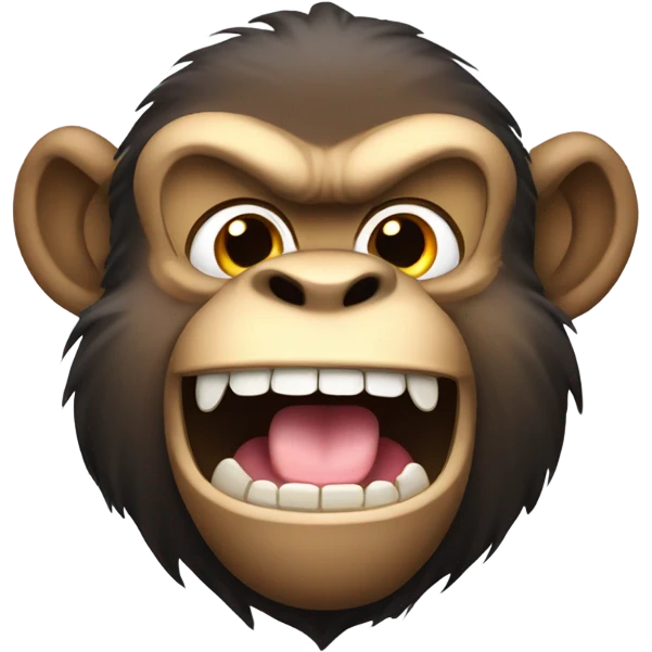 Big fat monkey with sharp teeth emoji