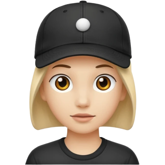 black baseball cap emoji