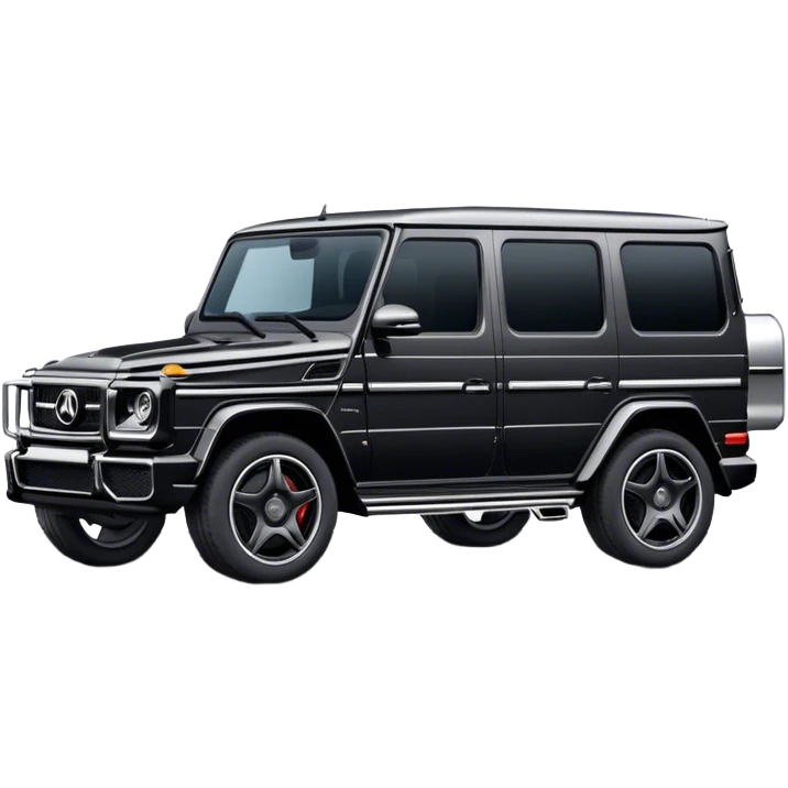 Black G wagon parked catty corner  emoji