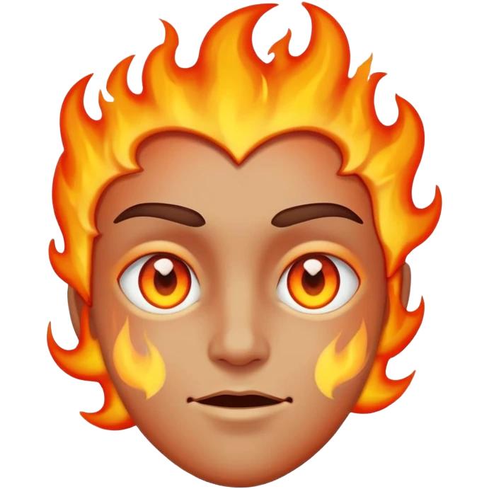 Flames in eyes emoji