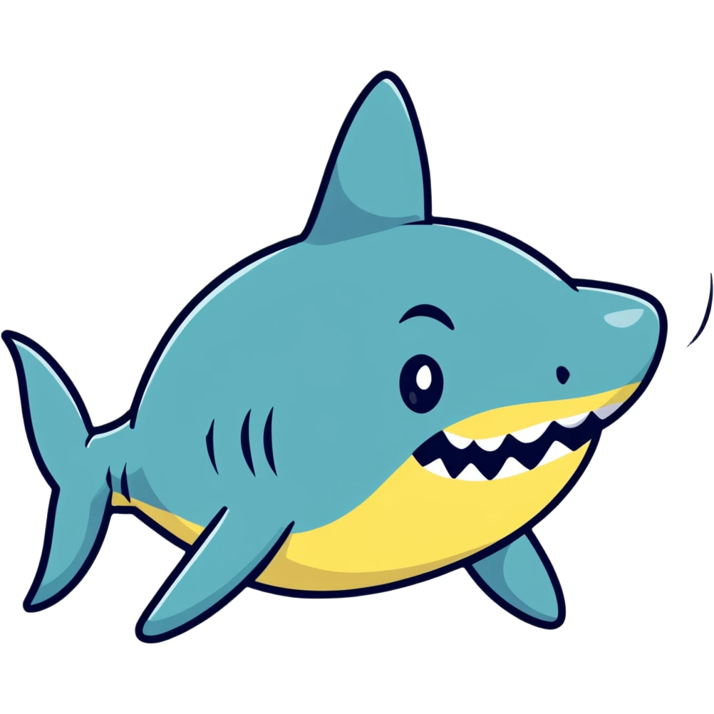 shark smirking emoji