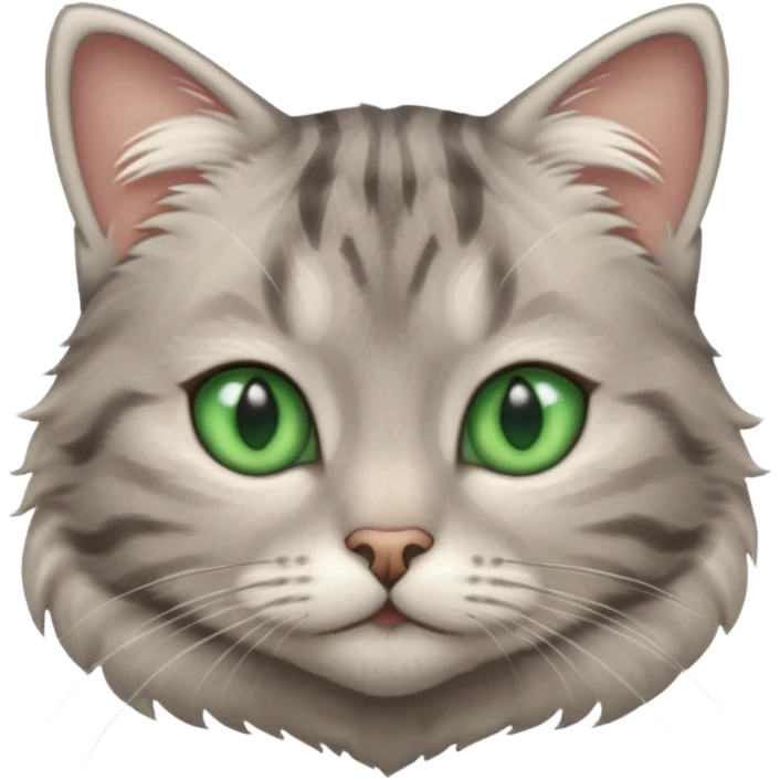 Silver tabby cat face emoji