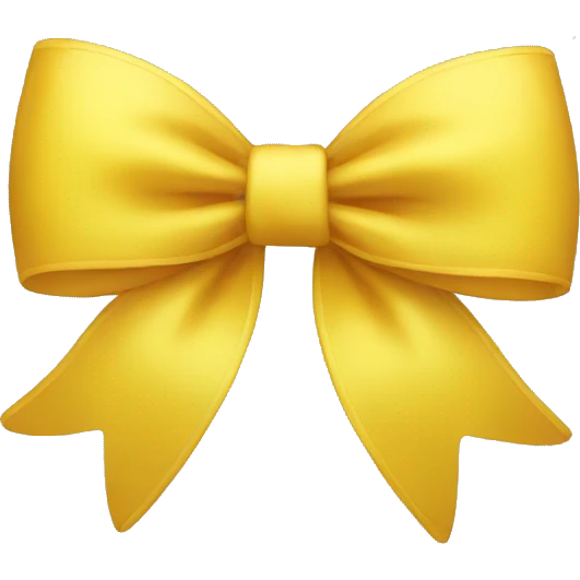 Yellow bow emoji