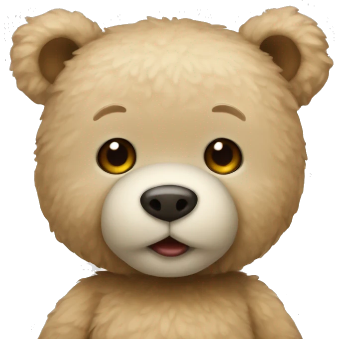 beige teddy bear  emoji