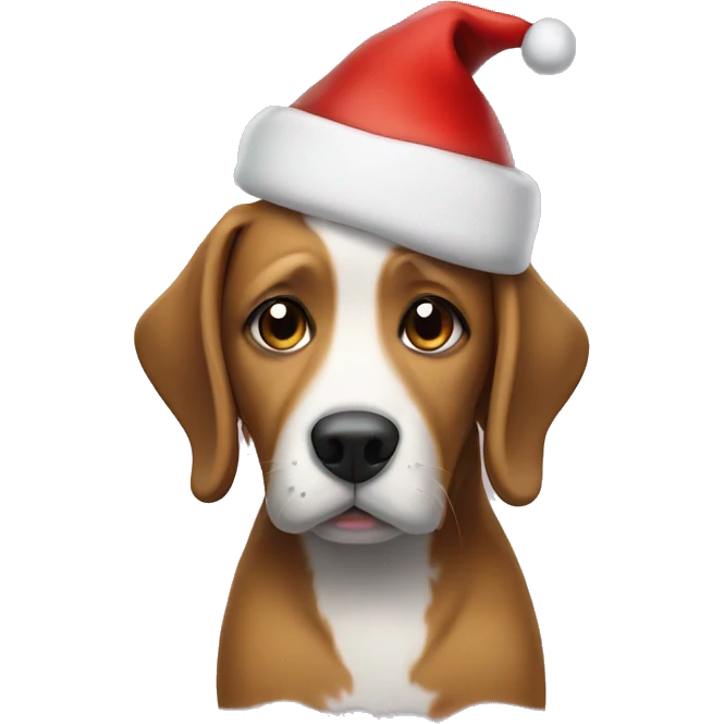 Dog with Santa hat emoji