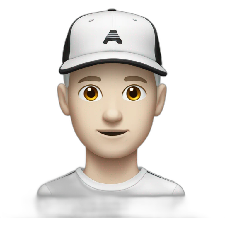 pale man with a black adidas cap emoji