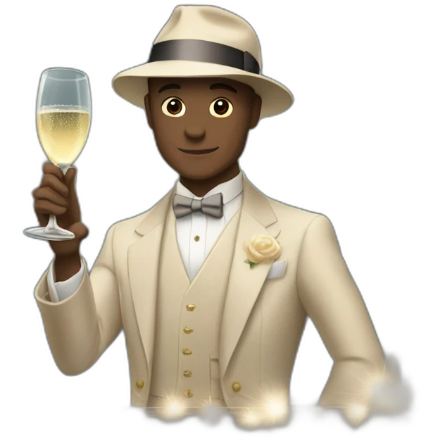 The great Gatsby with champagne  emoji