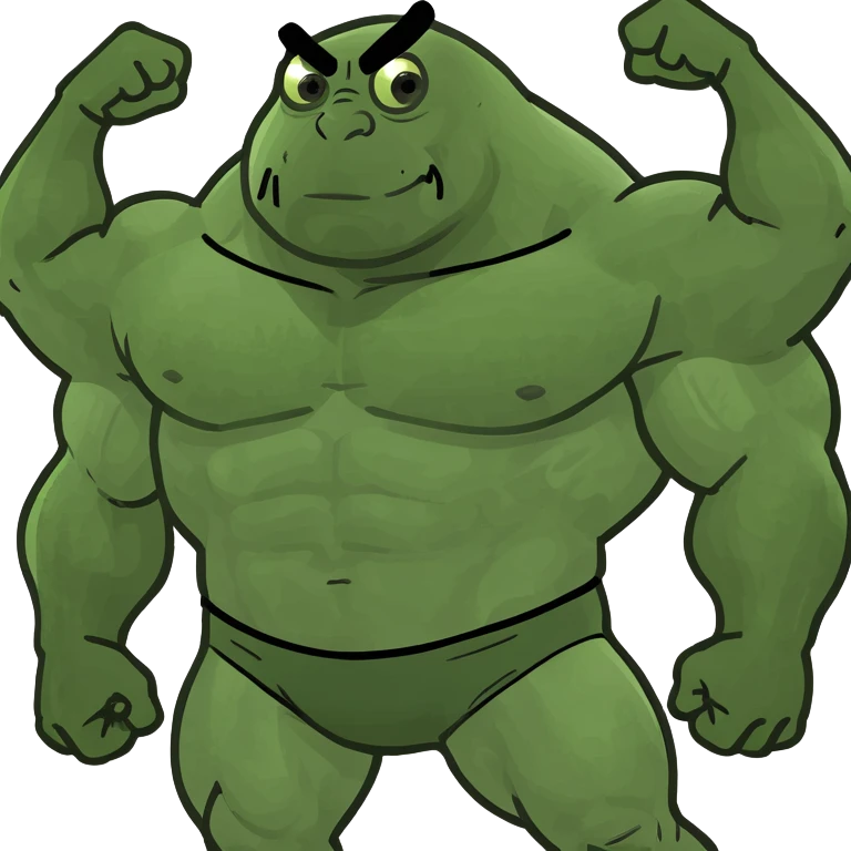 toddler with giant muscles emoji