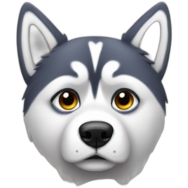 Very sad husky emoji