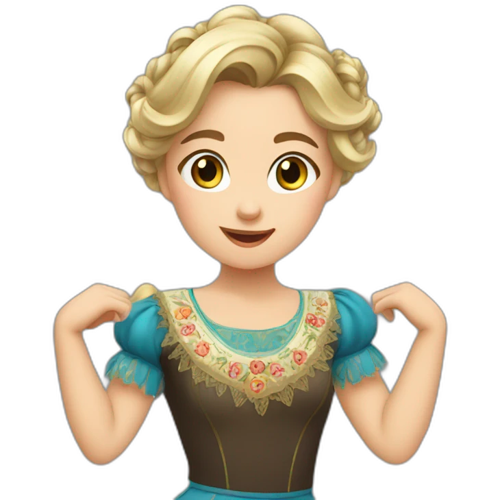 Russian girl dancing emoji