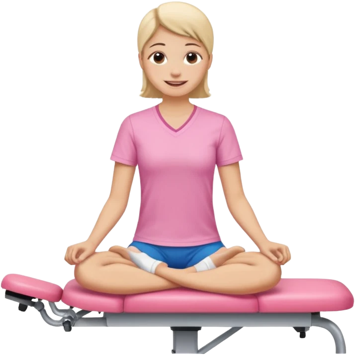 camilla de fisioterapia color rosada emoji