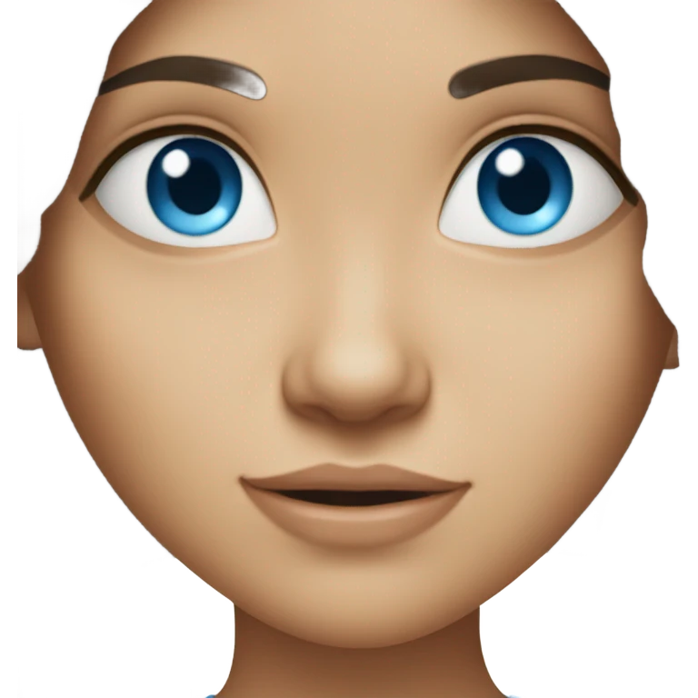 Brunette girl with blue eyes emoji