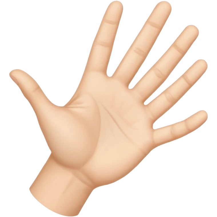 a hand held open, viewed from the side, with the palm facing upward emoji
