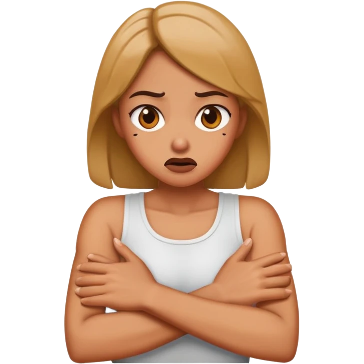 Women arms crossed choking new mad emoji