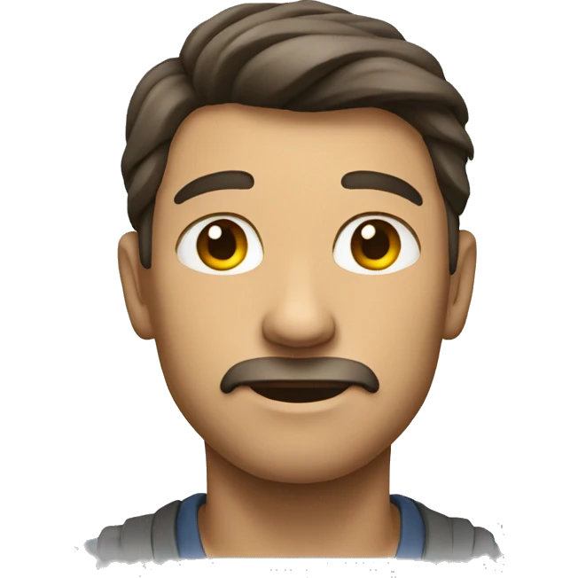 man looking at right emoji