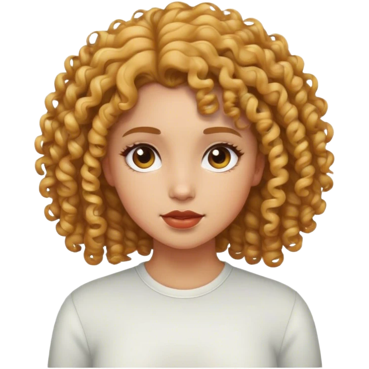 Girl with curly hair emoji