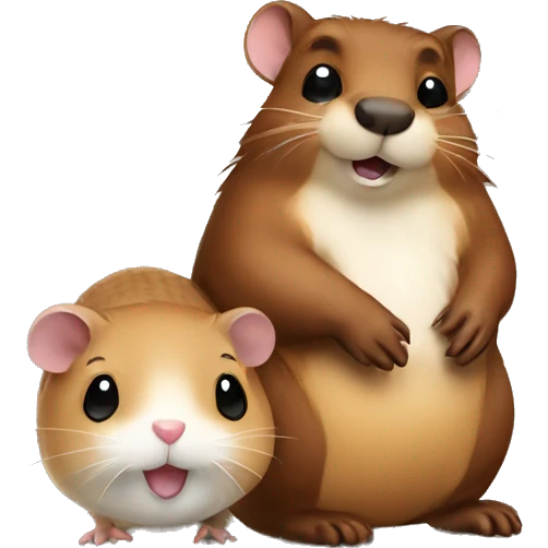 Beaver and hamster emoji
