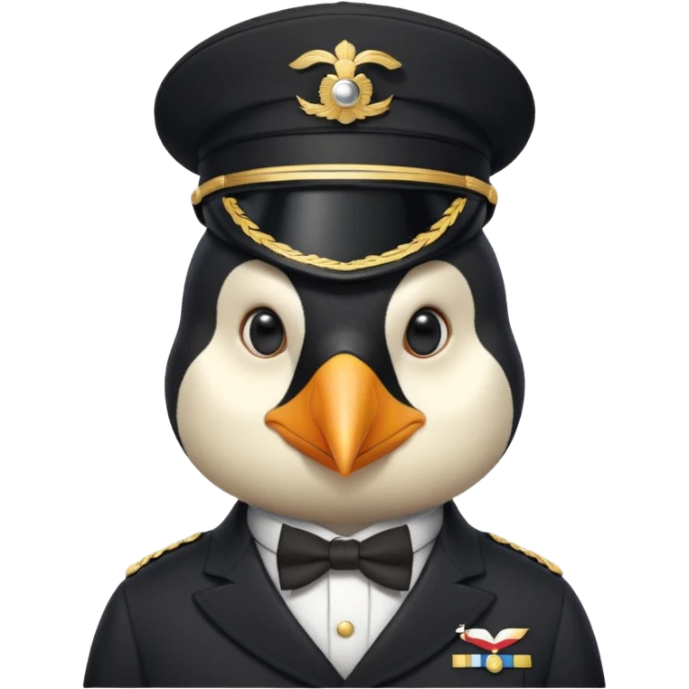 penguin soldier with a monocle face only emoji