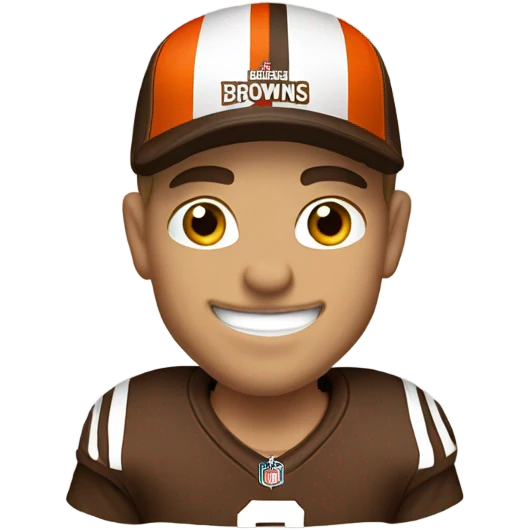 White Cleveland browns fan  emoji
