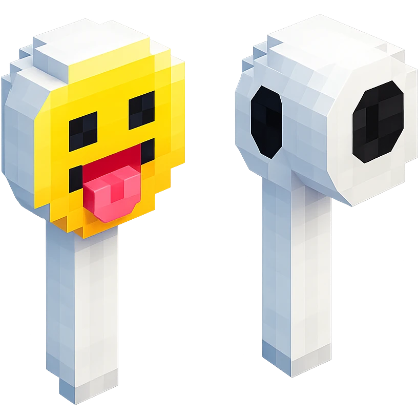 white EarPods headphones with a playful twist, floating in space emoji