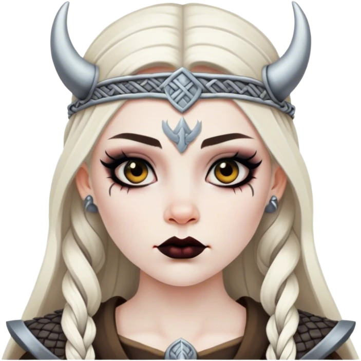 Gothic Viking girl emoji