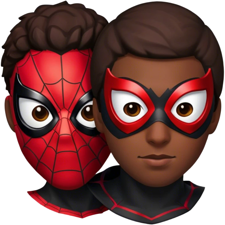 miles morales with spiderman mask 'Two Person " emoji