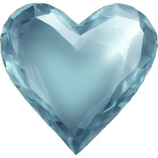 grey crystal heart emoji