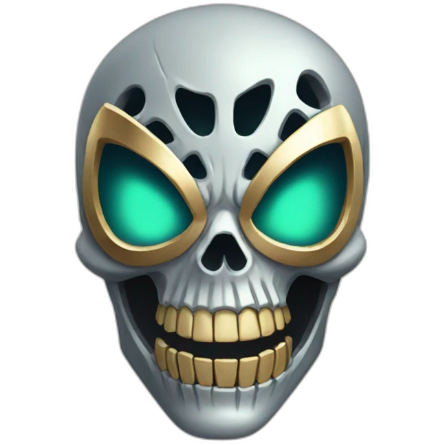 skeleton head of spiderman emoji