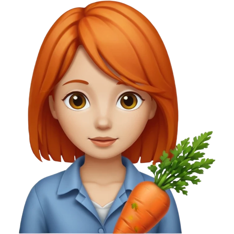 carrot haired woman emoji