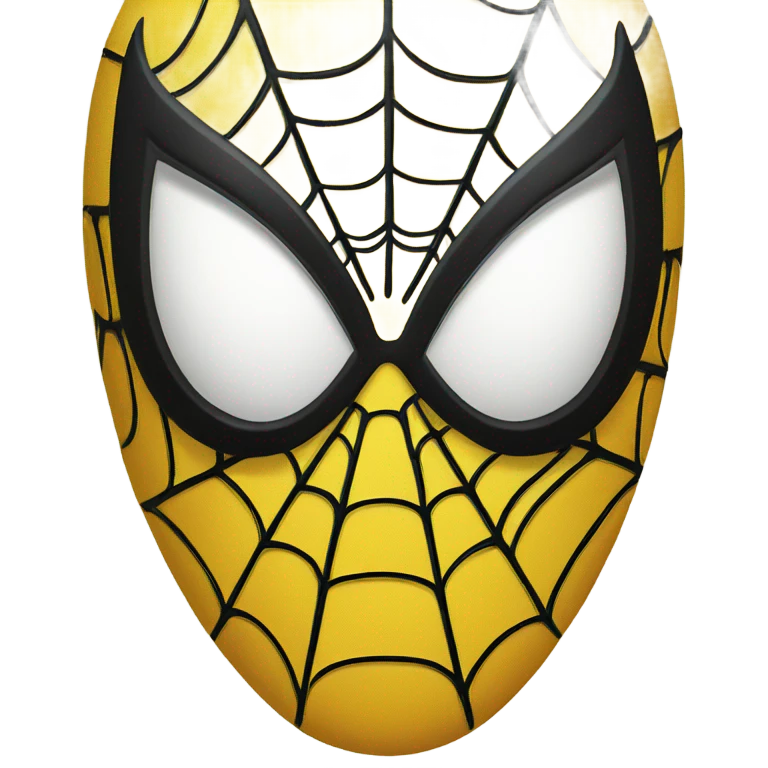 Yellow Spider Man face emoji