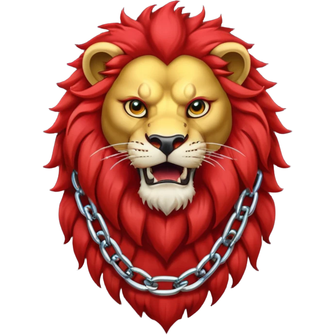 red lion with golden chain emoji