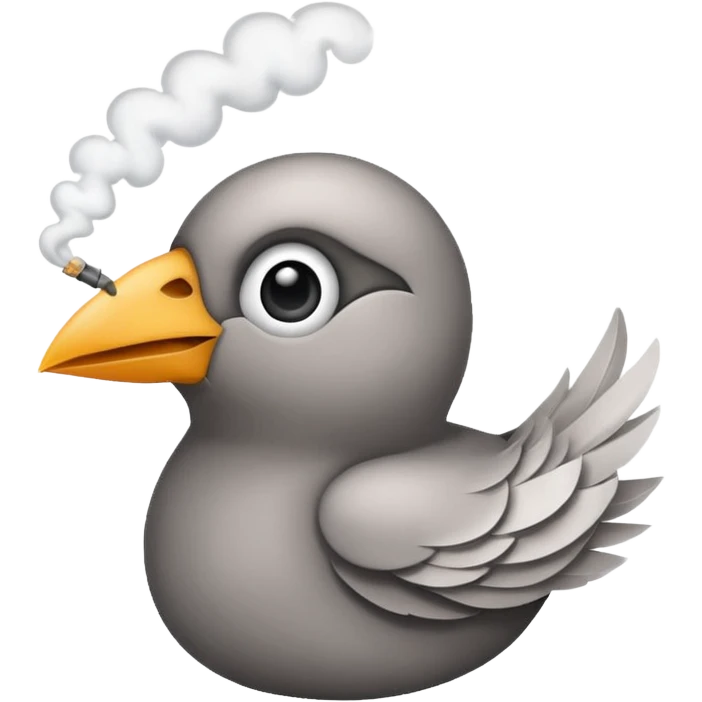 Smoking bird emoji