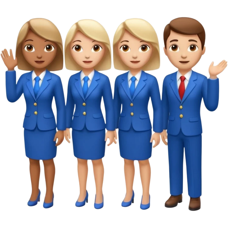 3 isometric 3d render people dressed as realtors emoji