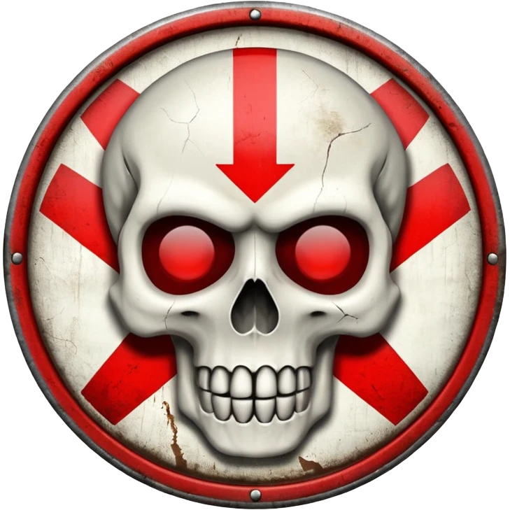 danger warning skull  sign emoji
