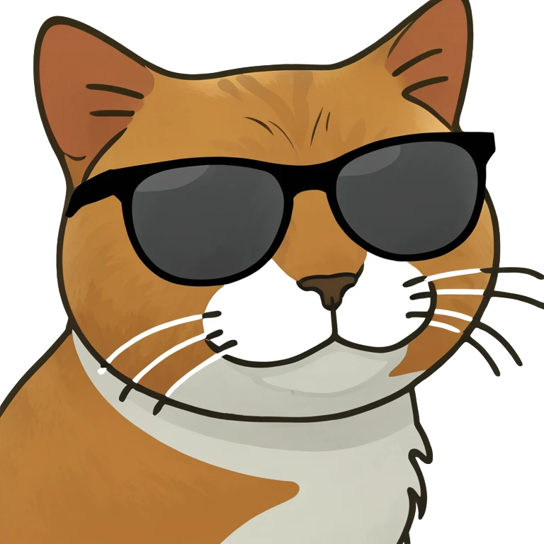 Cat with sunglasses emoji