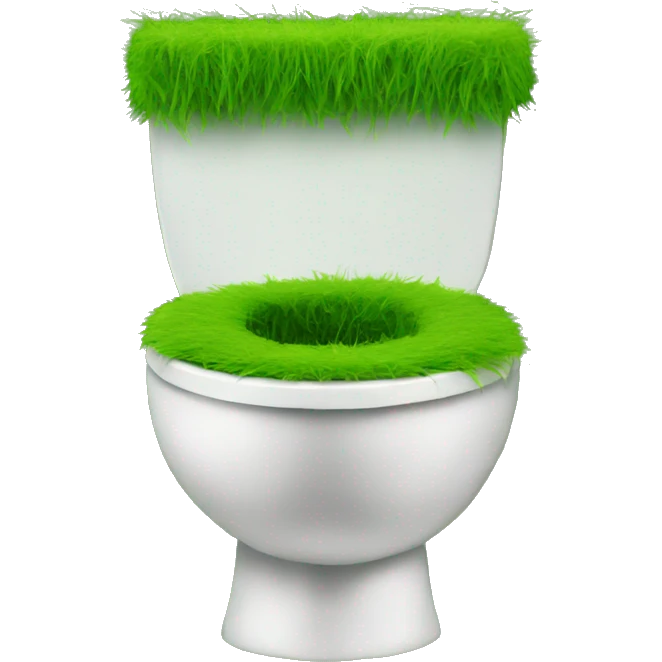 Toilet made out of grass emoji