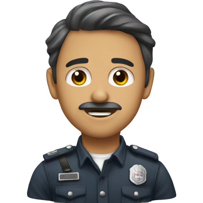 Poliia persiguiendo a ladrón  emoji