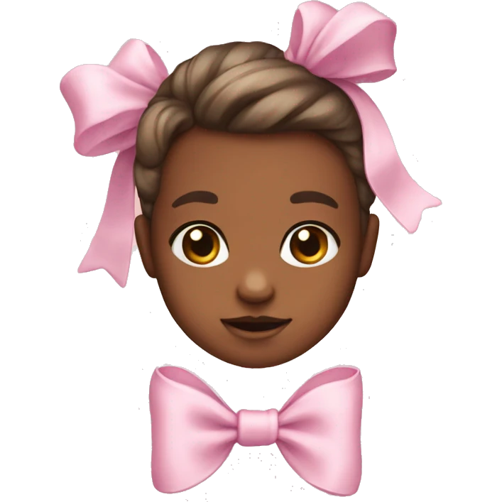 Baby pink bow emoji