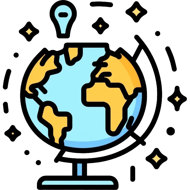 globe with trade symbols, world market emoji