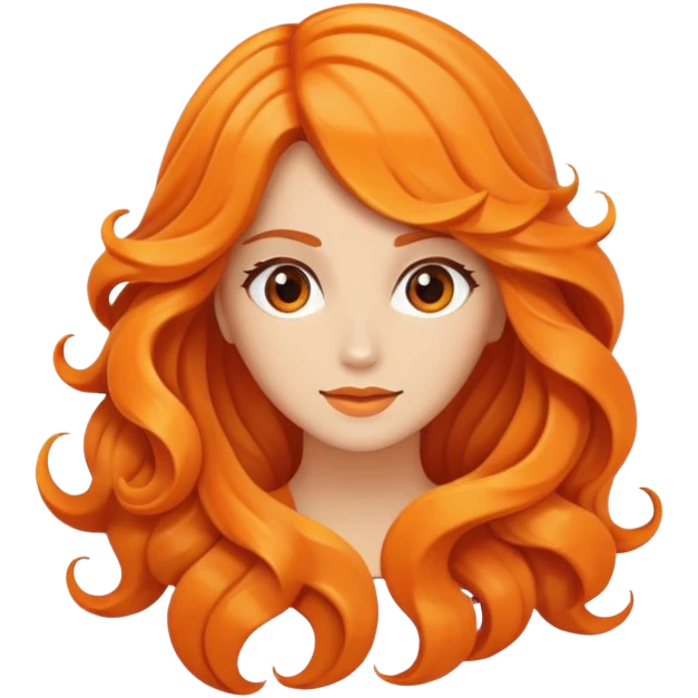 pelo de mujer naranja emoji