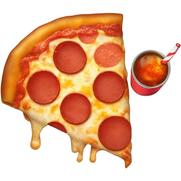 Pizza with soda  emoji