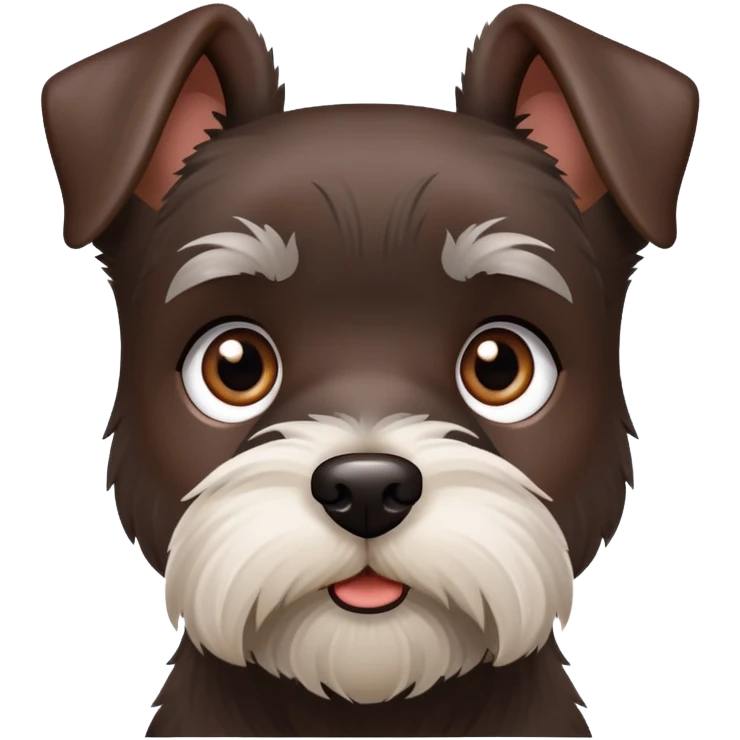 Chocolate and liver schnauzer emoji