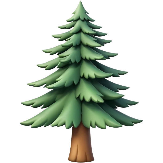 generate realistic detailed pine tree in 3d style emoji