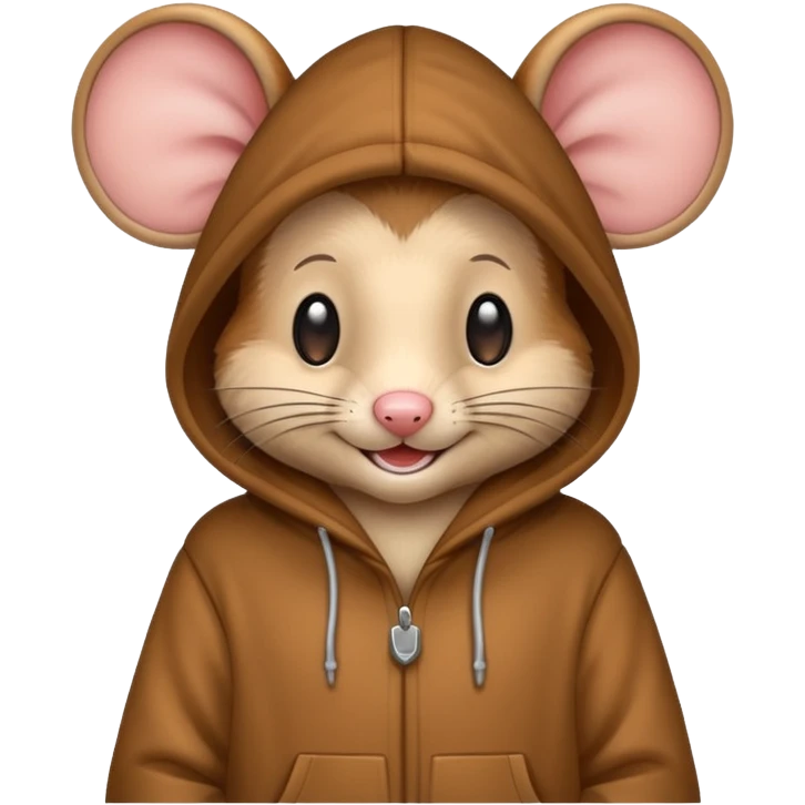 Mouse wearing hoodie namend Nelli emoji