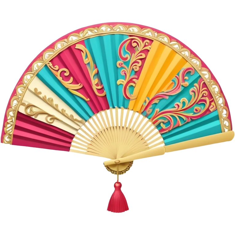 Foldable fan emoji