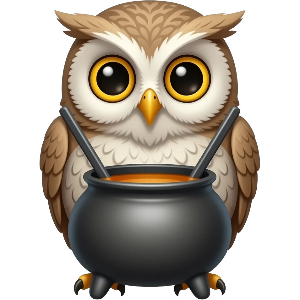 owl with cauldron emoji