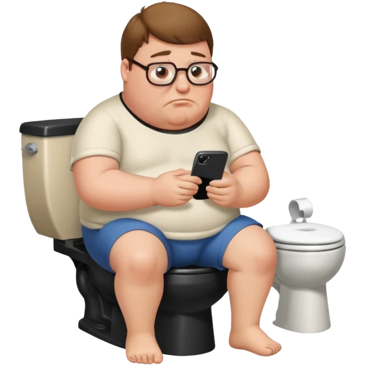 can you do  Peter Griffin sitting on the toilet playing on his phone emoji