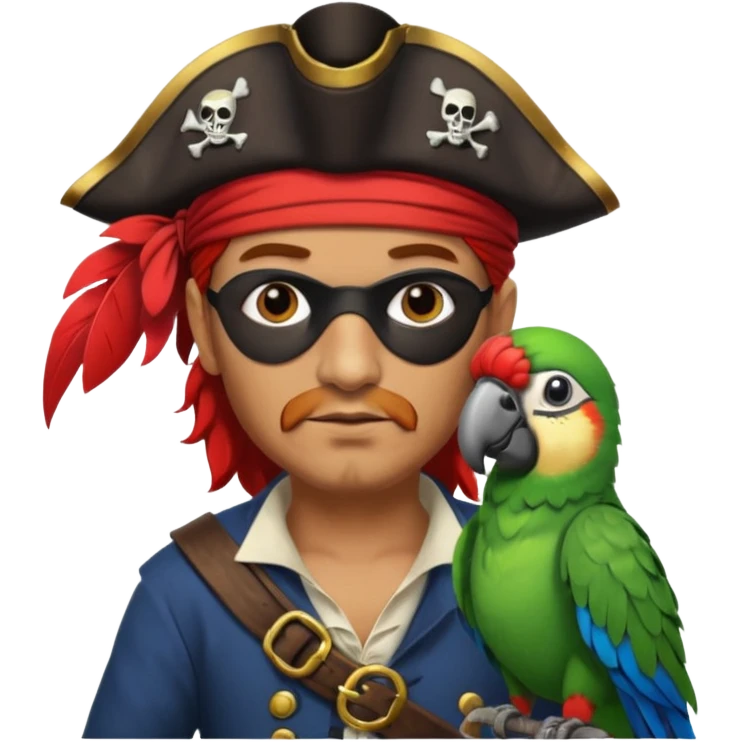 pirate and parrot emoji
