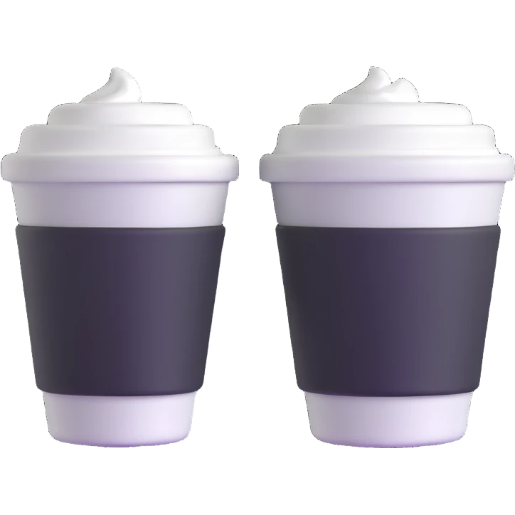 two styrofoam cups emoji